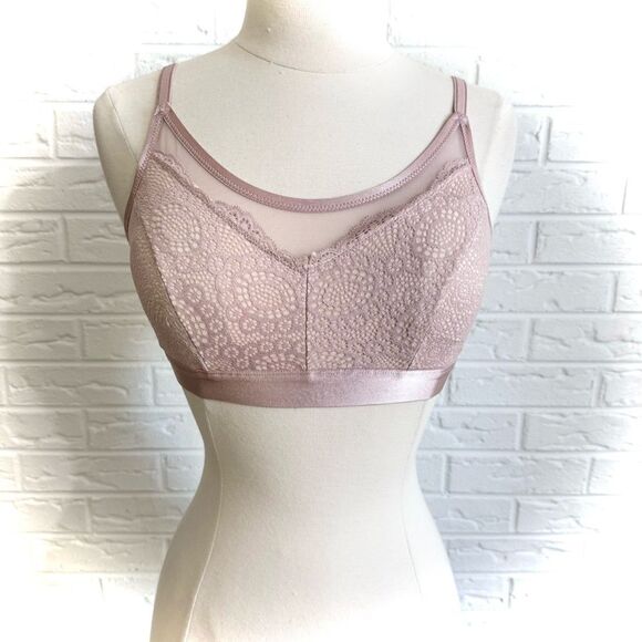NWT Soma Bralette Geo Mesh Scoop Neck Amber Rose Size Small - Picture 1 of 4